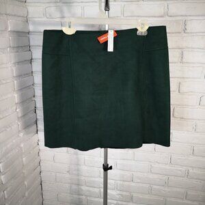 NWT Joe Fresh Ladies Size Large Dark Green Pull On Style Skirt